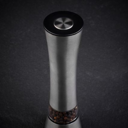 Cole&Mason - Elektrisch salt or pepper grinder BURFORD 4xAAA 18 cm mat chroom
