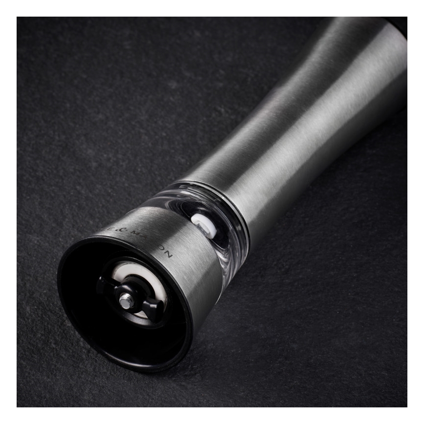 Cole&Mason - Elektrisch salt or pepper grinder BURFORD 4xAAA 18 cm mat chroom