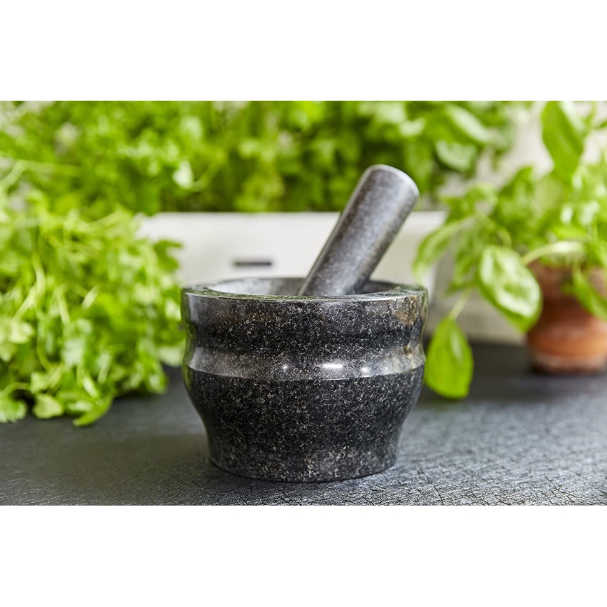 Cole&Mason - Granieten vijzel met een stamper GRANITE diameter 18 cm graniet/zwart
