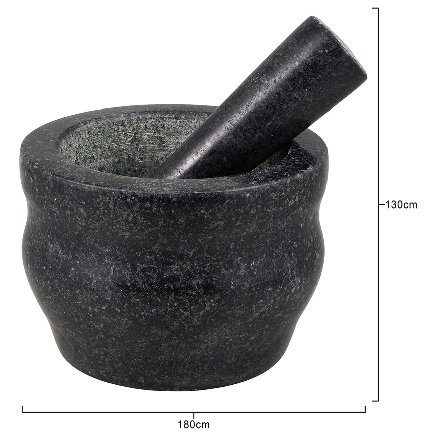 Cole&Mason - Granieten vijzel met een stamper GRANITE diameter 18 cm graniet/zwart