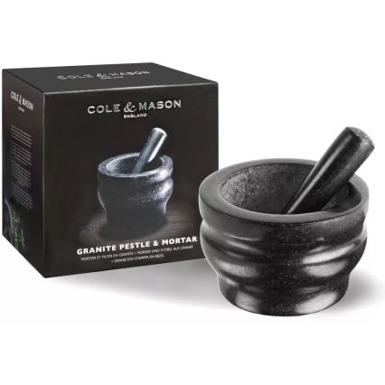 Cole&Mason - Granieten vijzel met een stamper GRANITE diameter 18 cm graniet/zwart