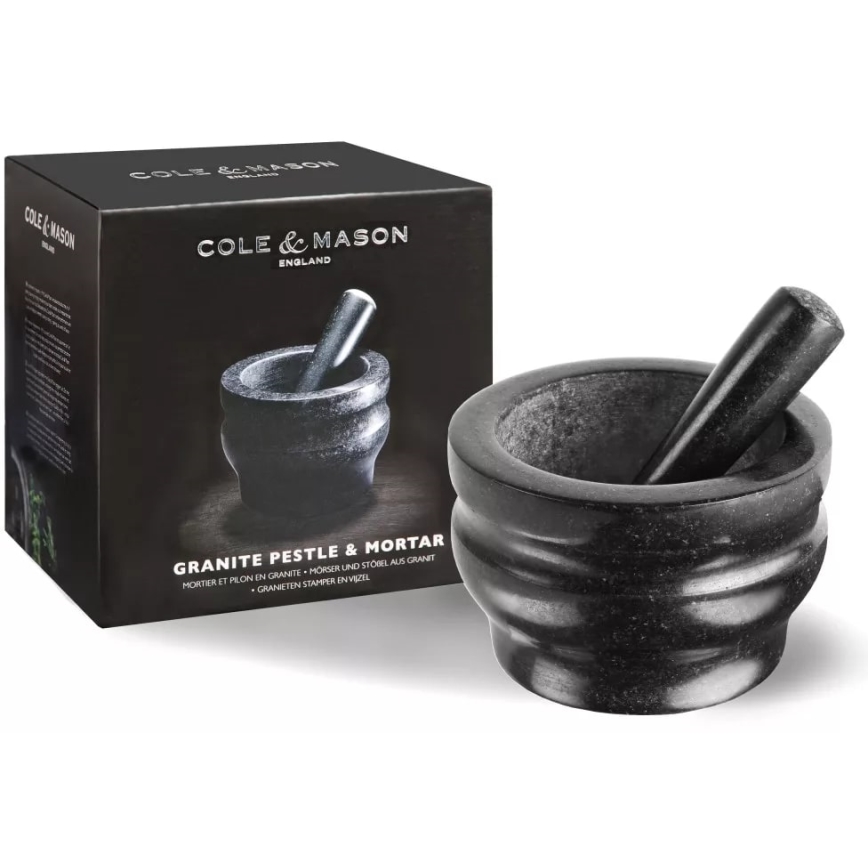 Cole&Mason - Granieten vijzel met een stamper GRANITE diameter 18 cm graniet/zwart
