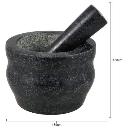 Cole&Mason - Mortier en granit avec pilon GRANITE d. 18 cm granit/noir