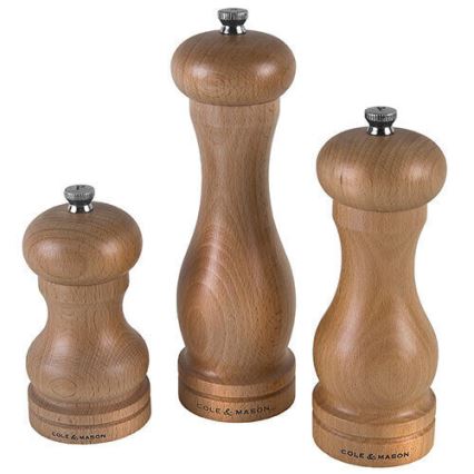 Cole&Mason - Moulin à poivre CAPSTAN BEECH hêtre 12 cm