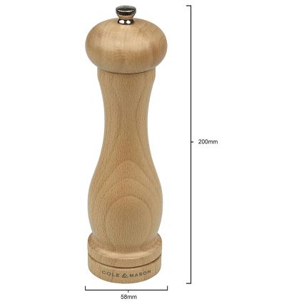 Cole&Mason - Moulin à poivre CAPSTAN BEECH hêtre 20 cm