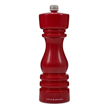 Cole&Mason - Moulin à poivre LONDON 18 cm hêtre/rouge