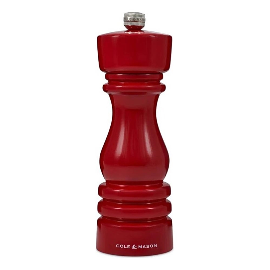 Cole&Mason - Moulin à sel LONDON 18 cm hêtre/rouge