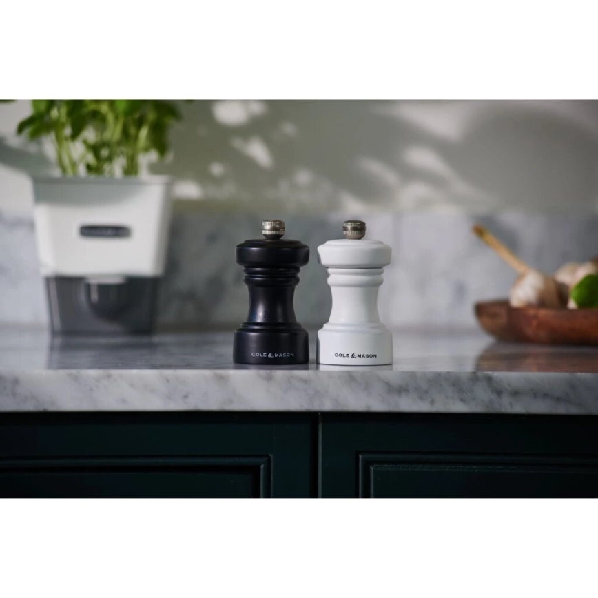 Cole&Mason - Pepermolen HOXTON 10,4 cm beuken/mat wit