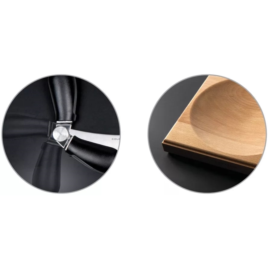 Cole&Mason - Planche à découper et couteau cradle 21,5x51,5 cm hêtre