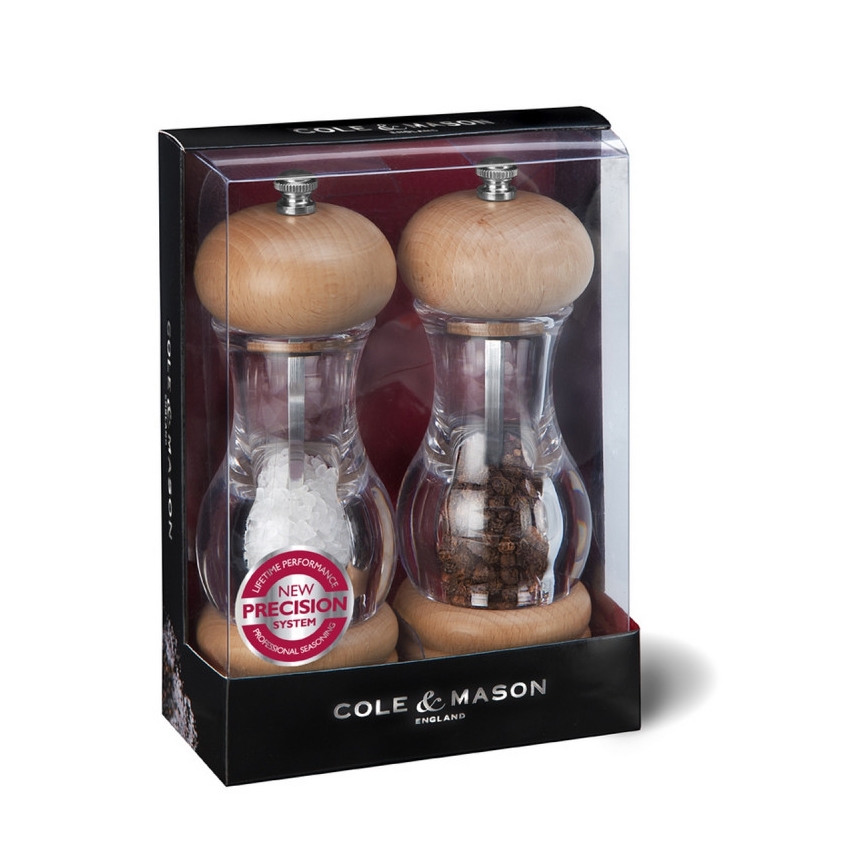 Cole&Mason - Set zout- en pepermolens BEUKEN 2 stuks beuken 16,5 cm