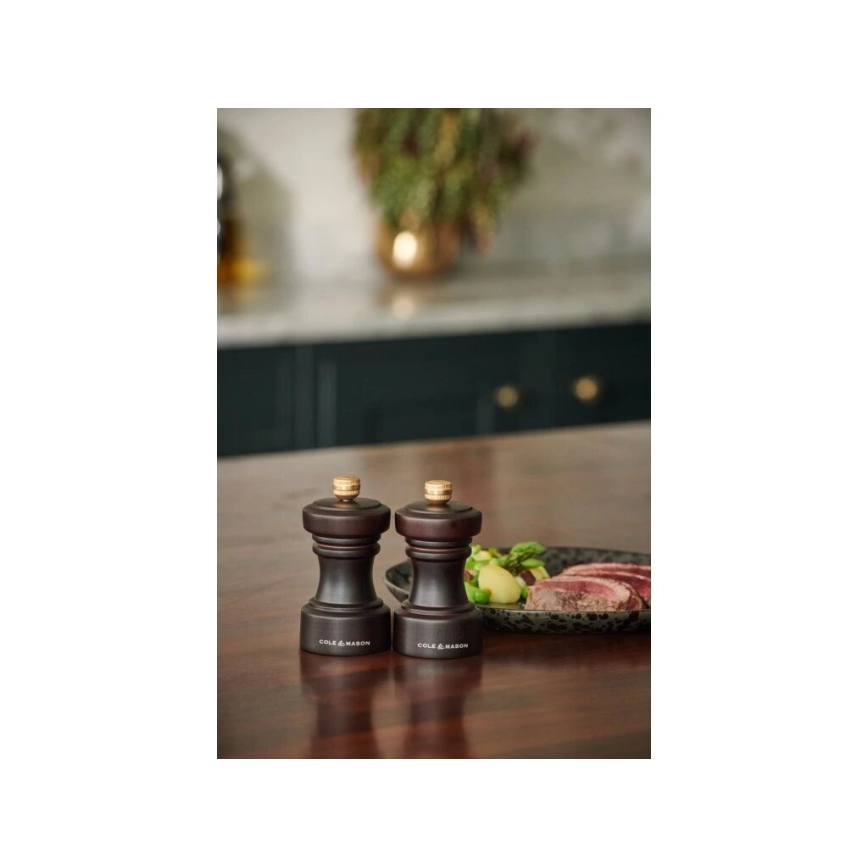 Cole&Mason - Set zout- en pepermolens HOXTON 2 st. 10,4 cm beuken/bruin