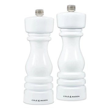 Cole&Mason - Set zout- en pepermolens LONDON 2 st. 18 cm beuken/wit