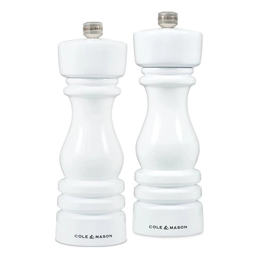 Cole&Mason - Set zout- en pepermolens LONDON 2 st. 18 cm beuken/wit