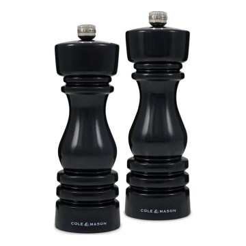 Cole&Mason - Set zout- en pepermolens LONDON 2 st. 18 cm beuken/zwart