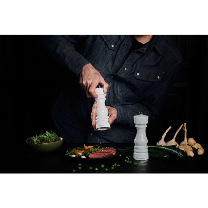 Cole&Mason - Set van 2 zout- en pepermolens LONDON 18 cm beuk/hout wit