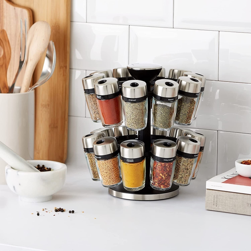 Cole&Mason - Support rotatif pour pots à épices MASTER 21 pcs