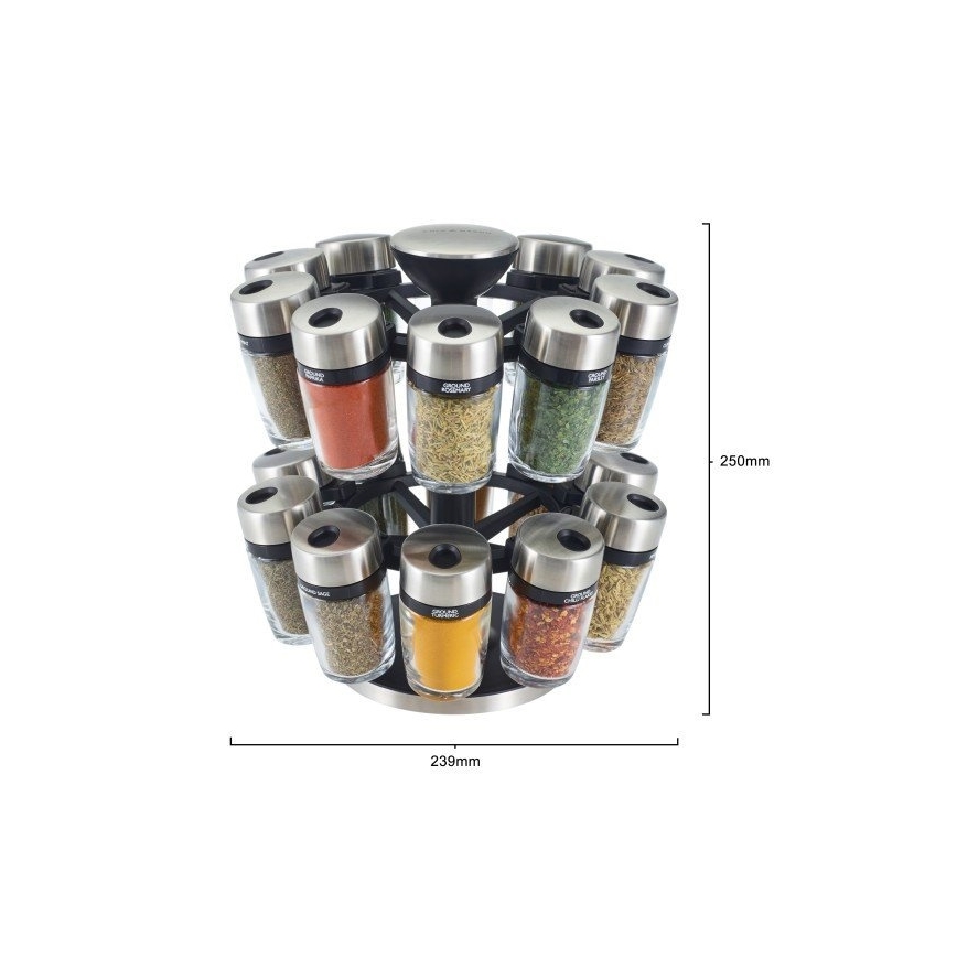 Cole&Mason - Support rotatif pour pots à épices MASTER 21 pcs