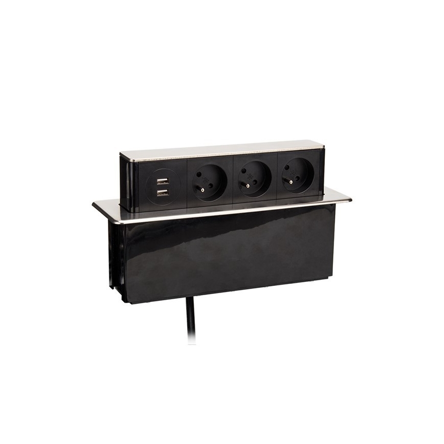 Colonne à prises pour plateau de table 3x230V