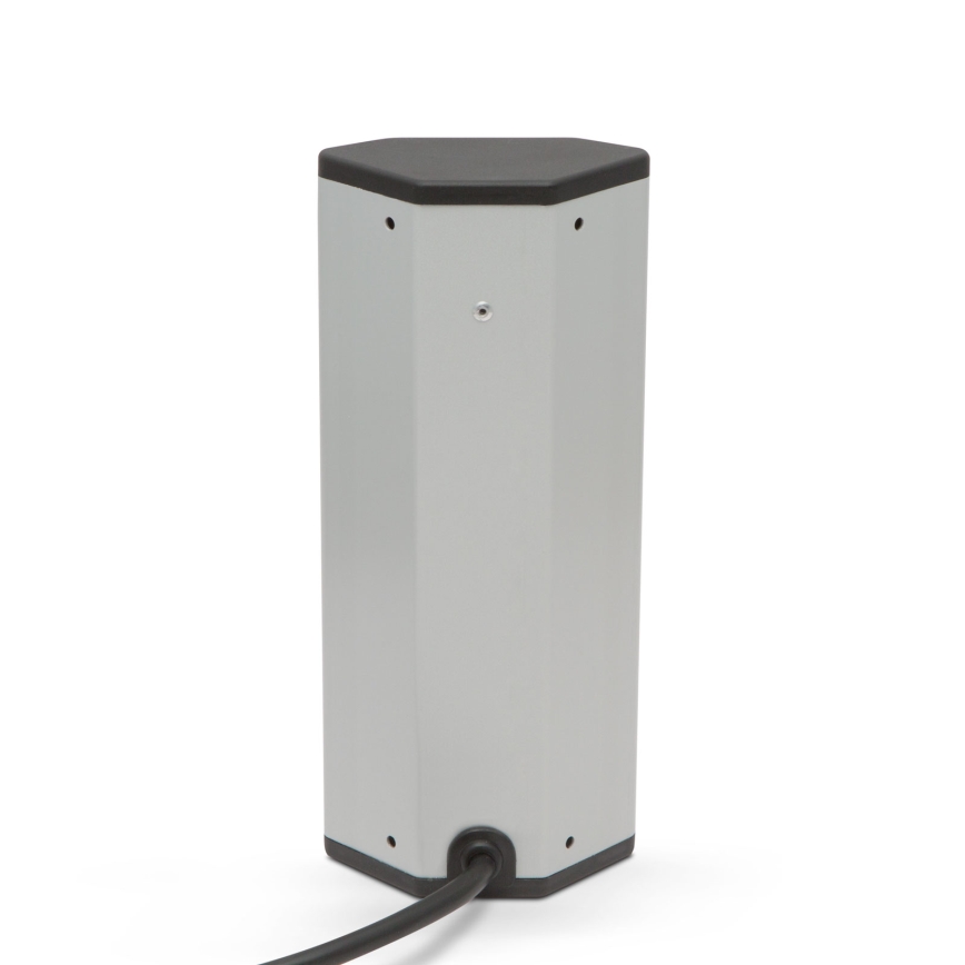 Colonne d'angle à 3 prises 230 V noir/argent