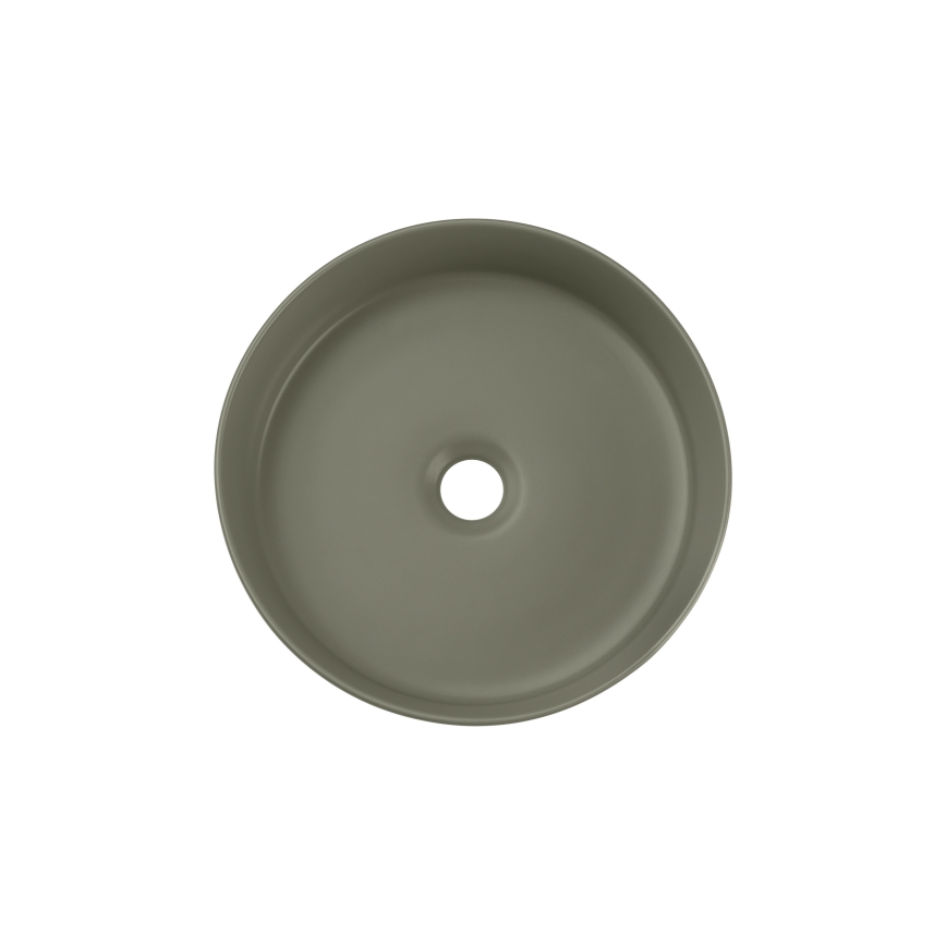 COMAD BEYOND 2 OLIVER GREEN (E-6565) - Lavabo à poser BEYOND diamètre 36 cm céramique/vert mat