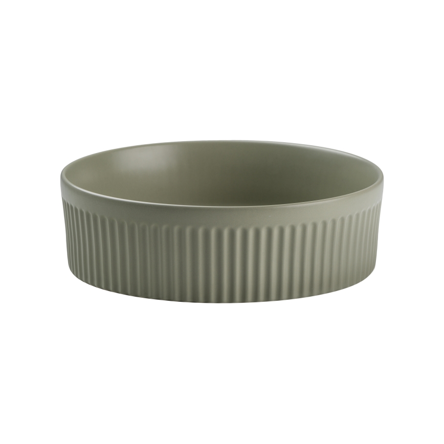 COMAD BEYOND 2 OLIVER GREEN (E-6565) - Lavabo à poser BEYOND diamètre 36 cm céramique/vert mat