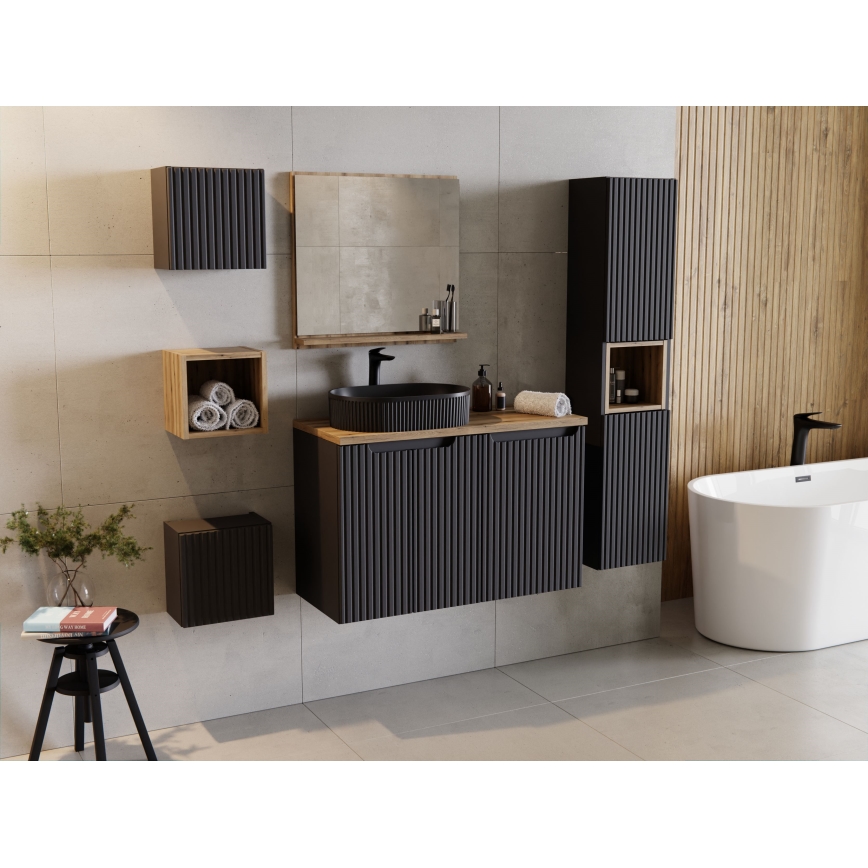 COMAD BEYOND 5 NOIR (E-6564) - Lavabo à poser BEYOND 48x32,5 cm céramique/noir mat