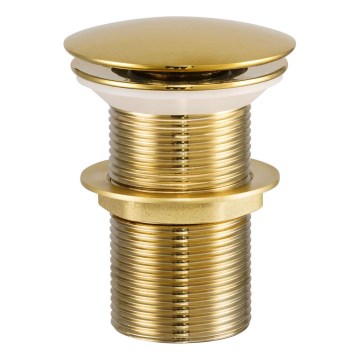 COMAD CLICK-CLACK T201G-3 - Bonde de lavabo CLICK-CLACK d. 7 cm doré brillant