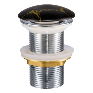 COMAD CLICK-CLACK T201M-B12-3 - Bonde de lavabo CLICK-CLACK d. 7 cm mat noir