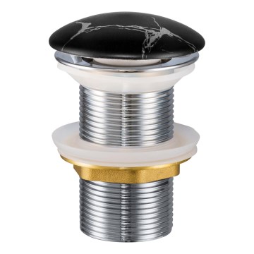 COMAD CLICK-CLACK T201M-B2-3 - Bonde de lavabo CLICK-CLACK d. 7 cm mat noir