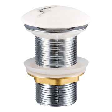 COMAD CLICK-CLACK T201M-W13-3 - Bonde de lavabo CLICK-CLACK d. 7 cm blanc mat