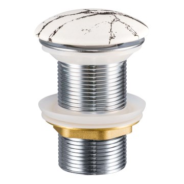 COMAD CLICK-CLACK T201M-W17-3 - Bonde de lavabo CLICK-CLACK d. 7 cm blanc mat