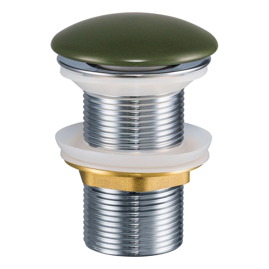 COMAD CLICK-CLACK T201MFG-3 - Bonde de lavabo CLICK-CLACK d. 7 cm mat vert