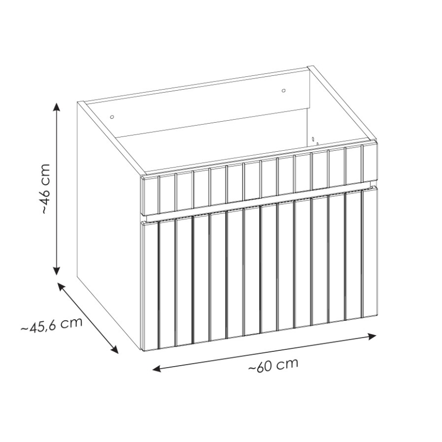 COMAD ICONIC CASHMERE 82-60-D-1S - Meuble sous-vasque ICONIC 46x60 cm beige