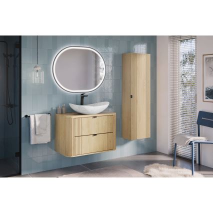 COMAD OVALIA CREMONA 82-80-46-2S - Meuble sous-vasque OVALIA 52x80 cm, chêne Cremona