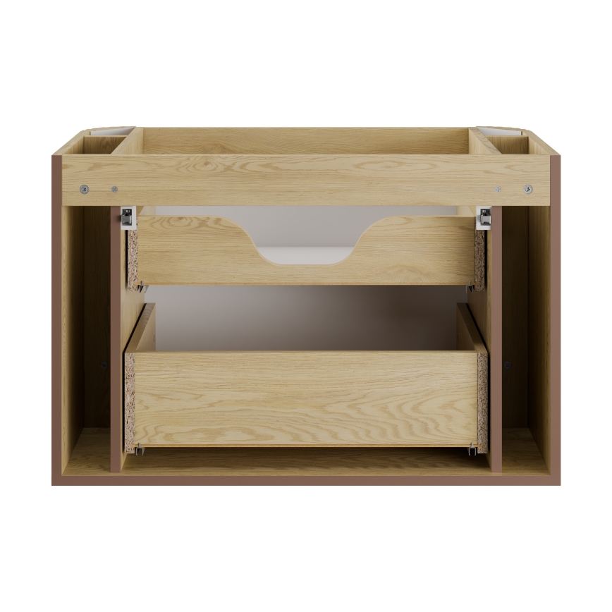 COMAD OVALIA CREMONA 82-80-46-2S - Meuble sous-vasque OVALIA 52x80 cm, chêne Cremona