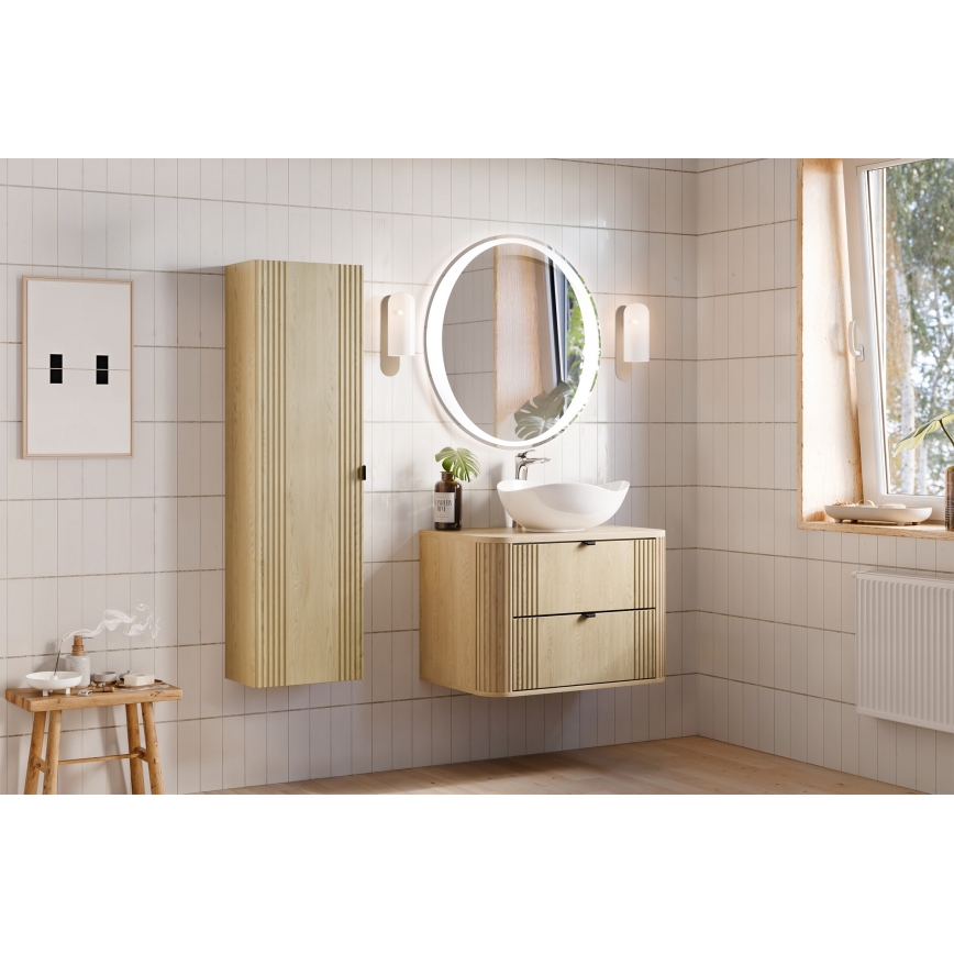 COMAD OVALIA CREMONA 82-80-46-2S - Badmeubel onder de wastafel OVALIA 52 x 80 cm Cremona-eiken
