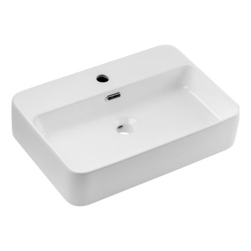 COMAD TRUST 2 BLANC ( E-6282 ) - Vasque à poser TRUST 55x38 cm céramique/blanc brillant