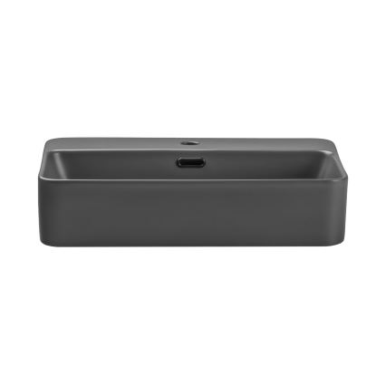 COMAD TRUST 2 MATT DARK GREY ( E-6282 ) - Aanrecht wastafel TRUST 55x38 cm keramiek/mat grijs