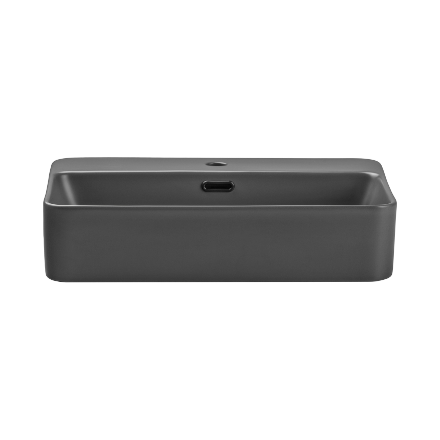 COMAD TRUST 2 MATT DARK GREY ( E-6282 ) - Aanrecht wastafel TRUST 55x38 cm keramiek/mat grijs