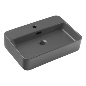 COMAD TRUST 2 MATT DARK GREY ( E-6282 ) - Vasque à poser TRUST 55x38 cm céramique/mat gris