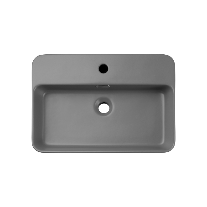 COMAD TRUST 2 MATT LIGHT GREY ( E-6282 ) - Aanrecht wastafel TRUST 55x38 cm keramiek/mat grijs