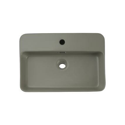 COMAD TRUST 2 OLIVER GROEN ( E-6282 ) - Aanrecht wastafel TRUST 55x38 cm keramiek/mat groen