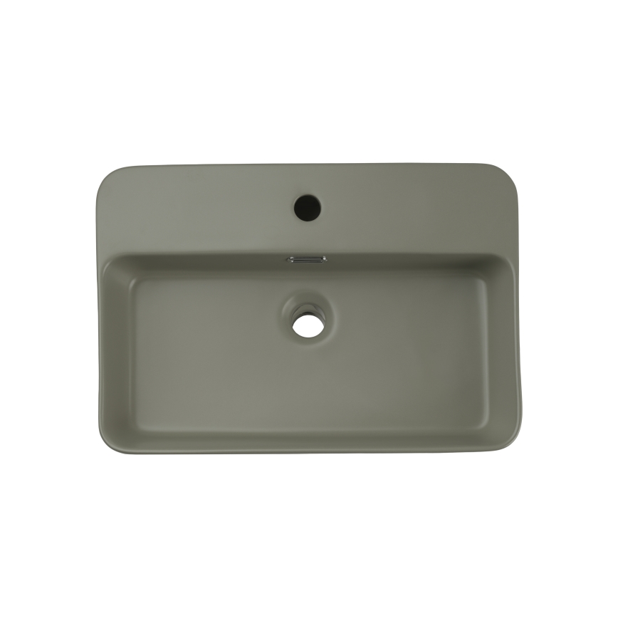 COMAD TRUST 2 OLIVER GROEN ( E-6282 ) - Aanrecht wastafel TRUST 55x38 cm keramiek/mat groen