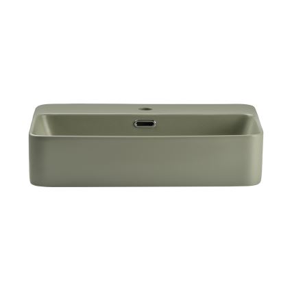 COMAD TRUST 2 OLIVER GROEN ( E-6282 ) - Aanrecht wastafel TRUST 55x38 cm keramiek/mat groen