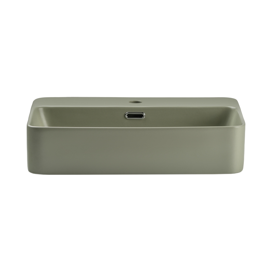 COMAD TRUST 2 OLIVER GROEN ( E-6282 ) - Aanrecht wastafel TRUST 55x38 cm keramiek/mat groen