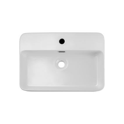 COMAD TRUST 2 WIT ( E-6282 ) - Aanrecht wastafel TRUST 55x38 cm keramiek/glanzend wit