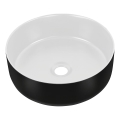 COMAD UM-6259 SIMPLE 8. - Opbouwwastafel SIMPLE pr. 36 cm keramiek/mat wit/mat zwart