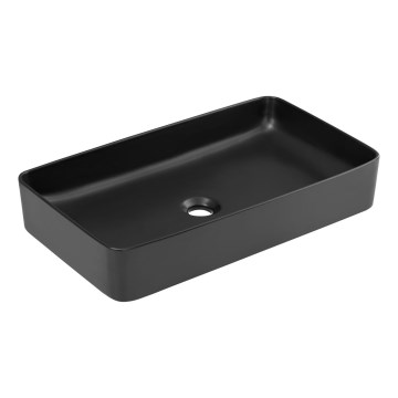 COMAD UM-6275 SLIM 60 BLACK DP - Aanrecht wastafel SLIM 61x34 cm keramiek/mat zwart