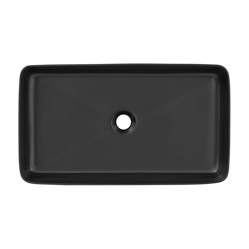 COMAD UM-6275 SLIM 60 BLACK DP - Aanrecht wastafel SLIM 61x34 cm keramiek/mat zwart