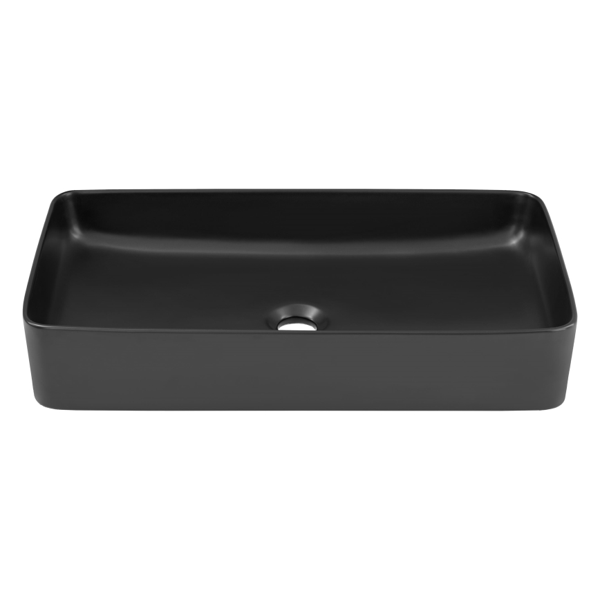 COMAD UM-6275 SLIM 60 BLACK DP - Aanrecht wastafel SLIM 61x34 cm keramiek/mat zwart
